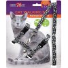 Cobbys Pet Postroj pre mačky s vodítkom, hrudník 30 – 45 cm × 1 cm, vodítko 120 cm × 1 cm