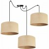Light Home Závesné svietidlo Juta Spider, 3x jutové tienidlo, (výber z 2 farieb konštrukcie), (fi 35cm)