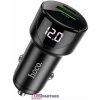 hoco. Duálna USB nabíjačka do auta Z42 s digitálnym displejom QC 3.0 20W čierna