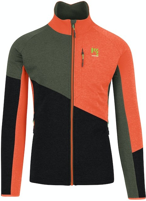 Karpos FEDERA FULL-ZIP mikina black sand/thyme/spicy orange