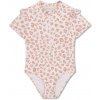 Swim Essentials Swim Essentials Plavky s krátkym rukávom s UPF 50+ Beige Leopard