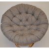 Nábytek PEGAS Polstr deluxe na křeslo papasan 100 cm - látka šedý melír