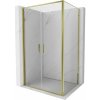 Mexen Exo sprchový kút otvárací 80 x 75 cm, transparentný, zlatý - 814-080-075-50-00