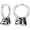 For Silver Náušnice krúžky s Pandou - Striebro 925