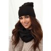 Fashionweek Dámska Súprava teplý pohodlný dámsky set dámska čiapka a šál cashmere touch S2468 Farba: Čierna, Veľkosť: Universal