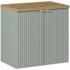 CMD Skrinka do kúpeľne LINE REED GREEN 82-60-2D A Reed green/Dub coast evoke laminát 60 cm x 57 cm x 39 cm
