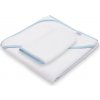 New Baby froté osuška s kapucňou BASIC 80x80 bielo-modrá