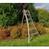 Niwaki 3-dielny hliníkový záhradný rebrík, strieborná farba 125 x 180 cm (NW01800)