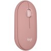 Logitech M350S Pebble Mouse 2 - kompaktná Bluetooth myš - ružová 910-007014