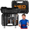 NEO Nástrčné Kľúče 94 ks 1/4 1/2 Kufor + Kľúče ploché očkoploché