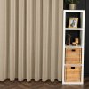 Béžová záclona PETRA v prirodzenom vzhľade ukončená olovkom Výška: A 100 - 137, Šírka pred nariasením: 210