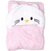 Detská deka Happy Baby bielo-ružová – mačička