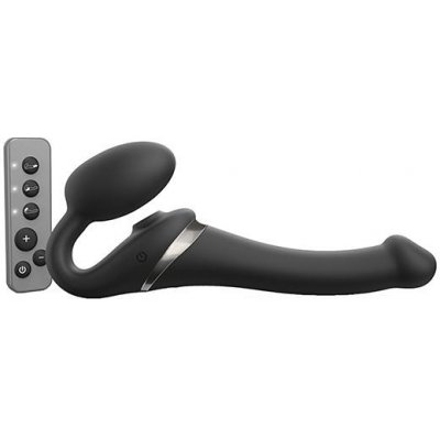 Strap-On-Me Strap-On Multi Orgasm Remote Controlled 3 Motors Black S Pripínací penis