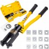 Hydraulické lisovacie Kliešte 10-300 18T na koncovky káblov SADA