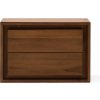Tmavohnedá závesná skrinka pod umývadlo z teakového dreva 60x40 cm Kenta – Kave Home