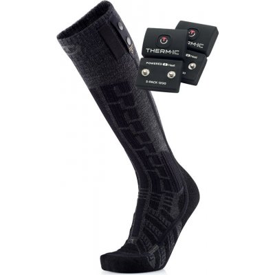 Therm-ic SET Vyhrievané ponožky Ultra Warm Comfort Socks S.E.T + batérie S-Pack 1200 Šedo čierna