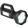 Baterka LED baterka - reflektor so 7 LED + COB + solárne nabíjanie