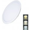 Solight WD140 Mini zapustený panel LED 12W, 900lm, 3000K/4000K/6000K, IP20, okrúhly, biela