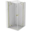 MEXEN/S - Mist H Duo sprchový kút dvere krídlové 90 x 90, transparent, zlato 8A5-090L-090P-50-00