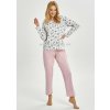 TARO Dámske pyžamo Martina3451 zz51-biela XL