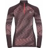 Dámske funkčné tričko Odlo, BL TOP HALF ZIP BLACKCOMB ECO W Lososová,Čierna,Sivá XS