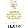 Ruženec s menom bielo zlatý + darčekové balenie Text na kartičke: Text 4