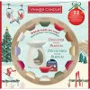 Yankee Candle Christmas Collection keramická aromalampa 1 ks + Yankee Candle Silver Sage & Pine vosk do aromalampy 22 g + Yankee Candle Christmas Eve vosk do aromalampy 22 g + Yankee Candle Cinnamon S