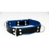 Kožený obojok Slave4master Basic Collar modrý, BDSM obojok s D-krúžkami