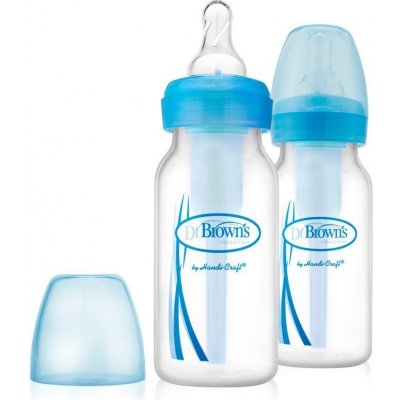 Dr. Brown´s Dojčenská fľaša s úzkym hrdlom OPTIONS 2x120 ml modrá