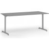 Kancelársky stôl PRIMO BETA, 180x90 cm, sivá podnož, grafit