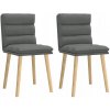 Jedálenské stoličky 2 ks tmavosivé látkové