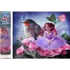 Norimpex Diamantové maľovanie Červenka s kvetinovou vílou 30 x 40 cm
