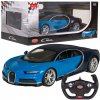 Bugatti Chiron modrý model RASTAR 1:14 Diaľkovo ovládané auto + LED svetlá + diaľkové ovládanie 2,4 GHz