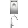 Blanco CLARON 180-U nerez hodvábny lesk 521565 + Blanco MIDA chróm 517742