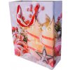 Darčeková taška stredná vianočná sa trblietkami (0059C)