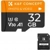 K&F Concept 32GB micro SD karta U3/V30/A1 s adaptérom na pamäťovú kartu 21353
