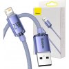 Baseus CAJY000005) Crystal Shine Series USB Type A - Lightning 2,4A, 1,2 m fialový