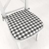 Biante Oblý podsedák Rebeka RE-011 Sivo-biela kocka stredná - 39x37x3 cm