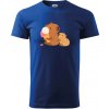 Kapybara so zmrzlinou - Klasické pánske tričko vyššej gramáže - 4XL ( Kráľovská modrá )