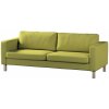 Dekoria Poťah na sedačku Karlstad (nerozkladací, 3-miestny, krátky), zelená, 204 x 89 x 64 cm, Living Velvet, 704-78