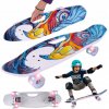 SKATEBOARDKA SKATEBOARD S DRŽIAKOM V DECKU PRE DETI, SVIETIACE KOLESÁ, LED, ĽAHKÁ