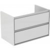Kúpeľňová skrinka pod umývadlo Ideal Standard Connect Air 80x44x51,7 cm v kombinácii hnedá mat / biela mat E0819VY