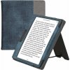Púzdro KW Mobile Double Leather - KW6118917 - pre Onyx Boox Leaf 2 - farba čierna, denim (KW Mobile obal na Onyx Boox Leaf 2, vrecko, stojan, AutoSleep, motív Double Leather, čierna, denim + záruka 3