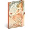 NOTIQUE Notes Alfons Mucha – Maliarstvo, linajkovaný, 13 x 21 cm
