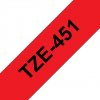 Brother TZ-451, červená/ černá 1ks (24mm, lamin.) TZe451