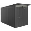 Plechový záhradný domček Biohort AvantGarde A4 ECO jednokrídlové dvere, tmavosivý metalický
