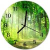 Nástenné sklenené hodiny Prírodný les fi 30 cm