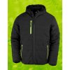 Result Genuine Recycled Bunda Black Compass Padded Winter Jacket Farba: Čierna/Limetková, Veľkosť: XL