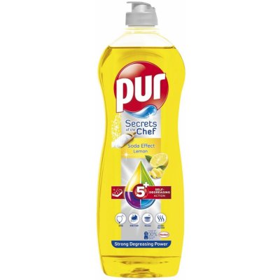 Pur Secrets of Chef Soda Effect Lemon prostriedok na umývanie riadu 750 ml