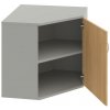 Hobis - Policová skrinka P Strong, 80x76,8x40 cm, dub/sivá - 1 - policová rohová